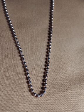 🛑 FIRM ON PRICE 🛑ITALIAN STERLING, MIRRORED BEADED 16"CHAIN. ADDED 3-PENDANTS.